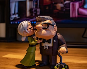 Up Carl & Ellie Fredricksen 3.5&#39;&#39; Resin Statue , Handmade Painting, Birthday and Anniversary Gift,Collectible Item, 3D Printed,Great Quality