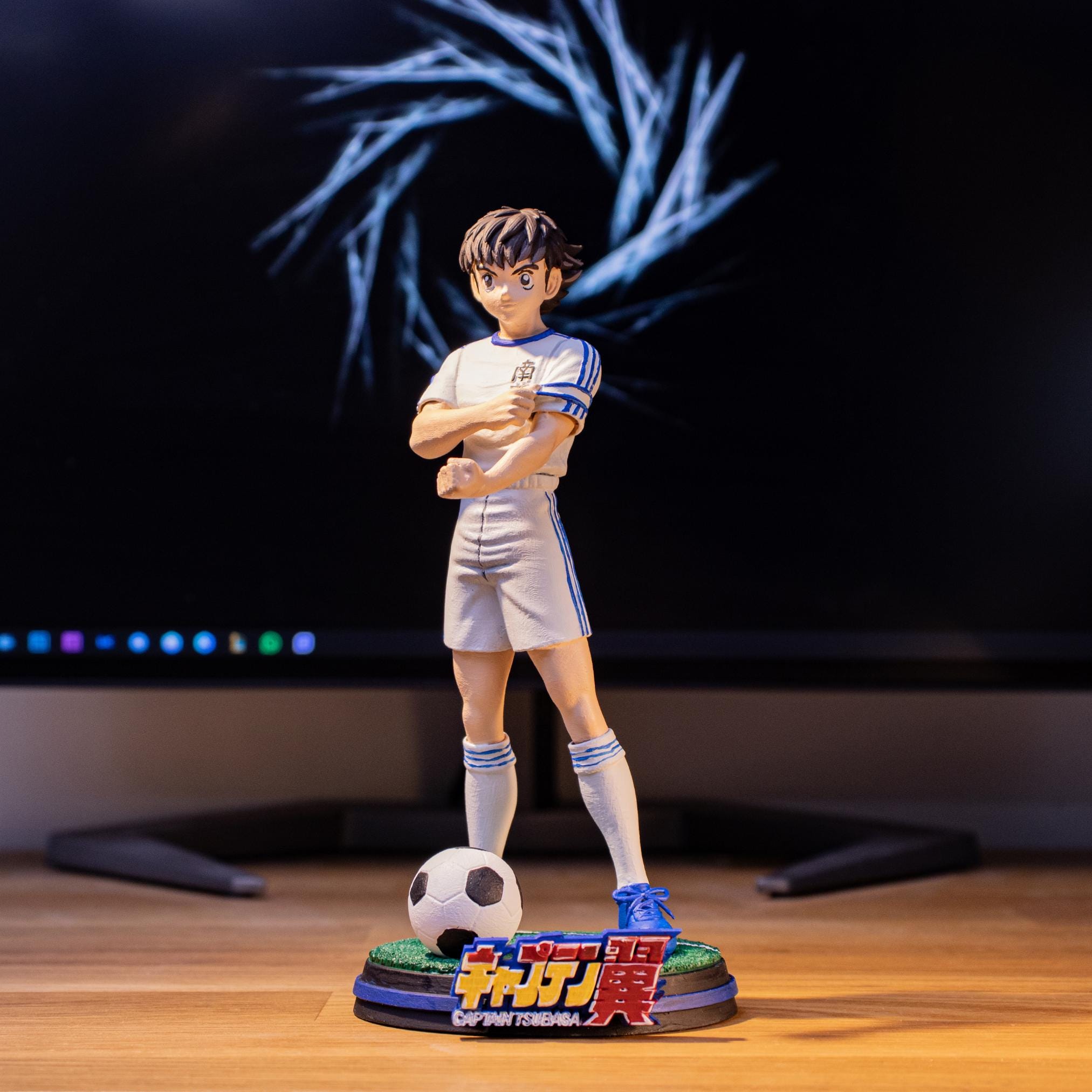 Tsubasa Ozora 7.2'' Resin Statue , Handmade Painting, Gift