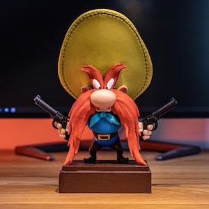 Yosemite Sam 7.2'' Żywiczna Statua, Looney Tunes, Druk 3D, Malowanie ręcznie, Przedmiot kolekcjonerski, Prezent dla niego, Prezent urodzinowy, Wysoka jakość