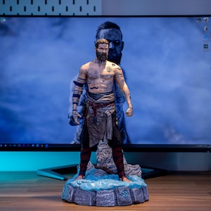 Baldur 9&#39;&#39; Resin Statue , God Of War, Handmade Painting, Gift for Him, Collectible Item, Shelf decor, 3D Printed, Birthday, Great Quality