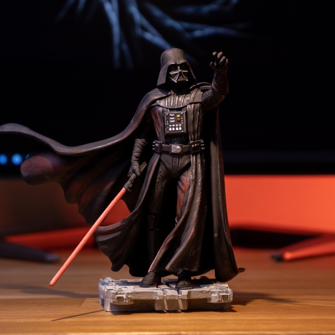 Handmade Darth Vader Resin Statue: 3D Printed, Handmade Painting
