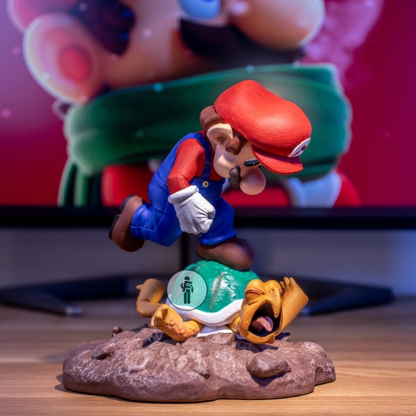 Super Mario, Handmade painting, Gift for him, Collectible Item, Birthday, 5.2'', 3D Printed, Resin, Great Quality