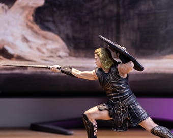 Troy Achilles Resin Statue: 3D Printed, Handmade Painting