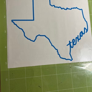 4” Tall Texas decal