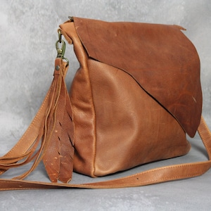 Sac messager en cuir Kodiak fabriqué à la main avec fermoir à serrure - Sacoche moyenne élégante et sécurisée »