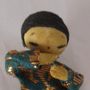 Very Rare Vintage Japanese Petite Brooch Doll. Prior to 1960 Worry Doll
