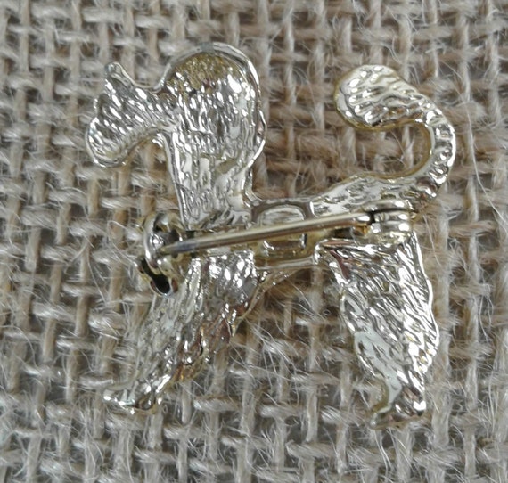 Vintage Gold Tone French Poodle Dog Brooch Pin Gr… - image 5