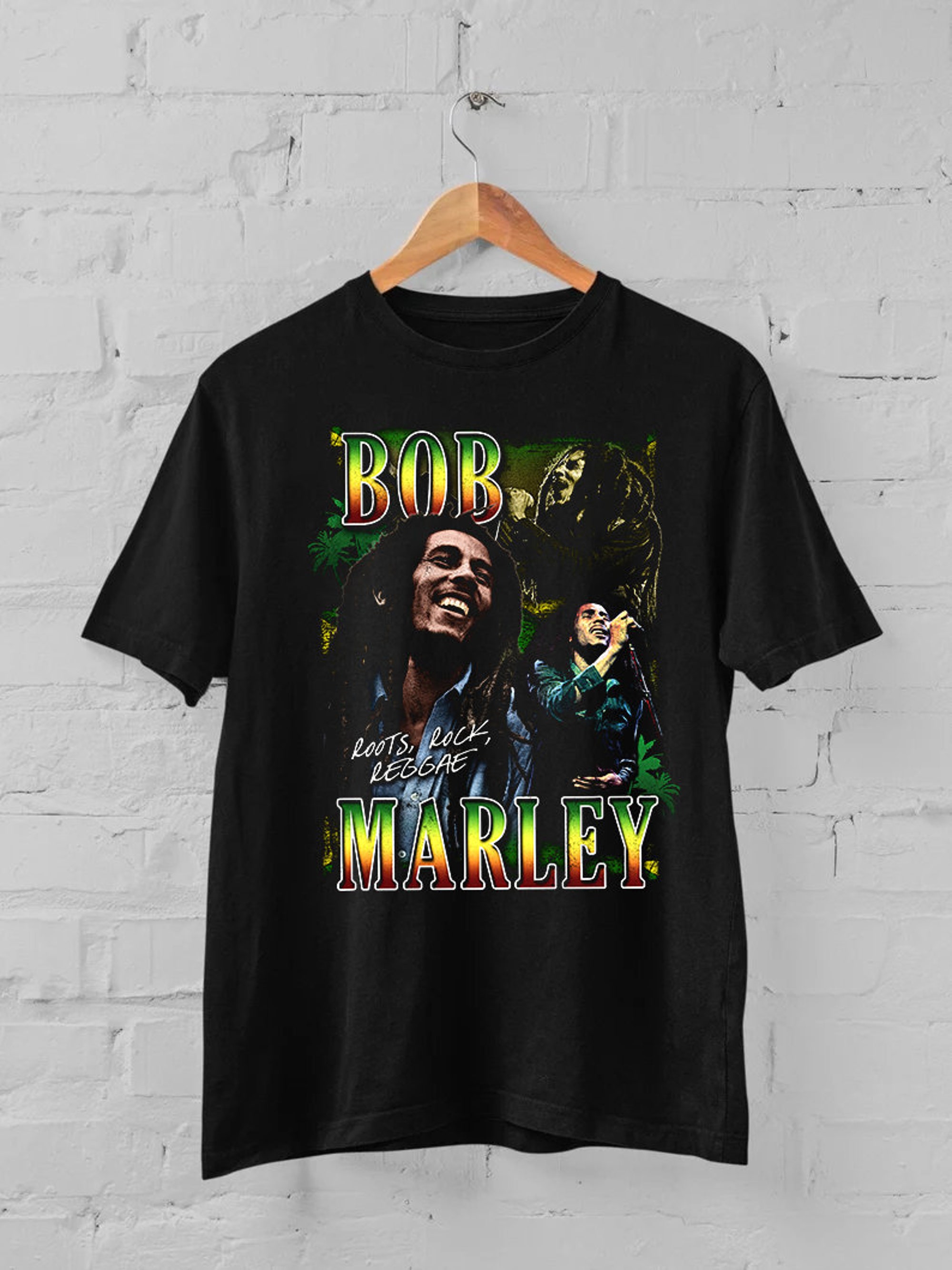Discover Bob Marley Roots Rock Reggae Homage Logo T-Shirt