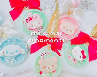 Cute Characters Christmas Ornaments | Melody, Kumas, Kitty, Cinna