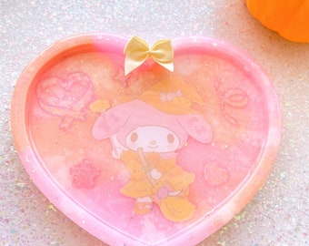 Halloween Melody Witch Jewelry Dish Coaster