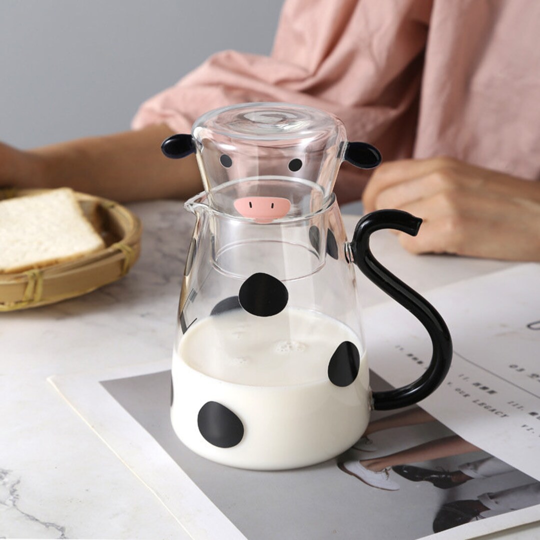 Cow Glass Carafe Set Juice Carafe Milk Jug Animal Lover Etsy Australia