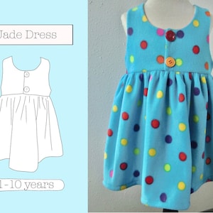 Pinafore Dress PDF Sewing Pattern, 1 - 11 years, Summer Dress, Girls Dress, Toddler Baby Dress, Digital Sewing Pattern