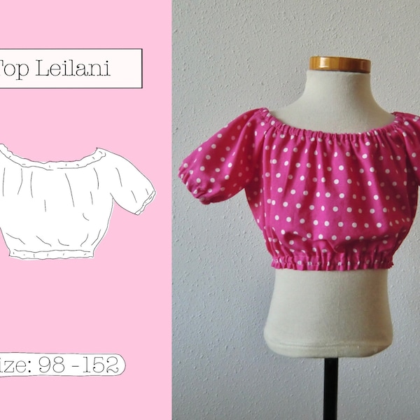 Girls, 3-12 years, Peasant Top PDF Sewing Pattern, Baby Blouse Pattern, Baby Dress Pattern, Toddler Gypsy Top / Dress Digital Sewing Pattern