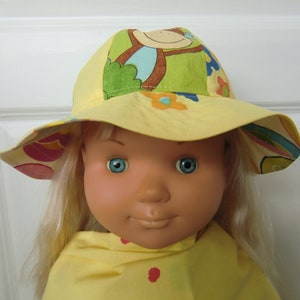 Toddler Sun Hat PDF Sewing Pattern 6 panels Kids Children Floppy Hat Sizes: 6 months-1.5 year and 2-3 years, Sewing Instructions in ENGLISH!