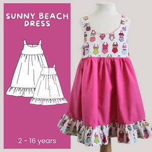 Girls dress pattern 2 - 16 years; PDF sewing pattern; Children Baby Toddler sewing pattern; Summer dress; sewing instructions in ENGLISH