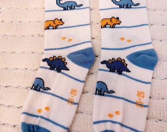 Chaussettes dinosaures enfant 2-4 ans, chaussettes coton bébé garçon fille, chaussettes douces et confortables 2-4 years  EU (23-26)