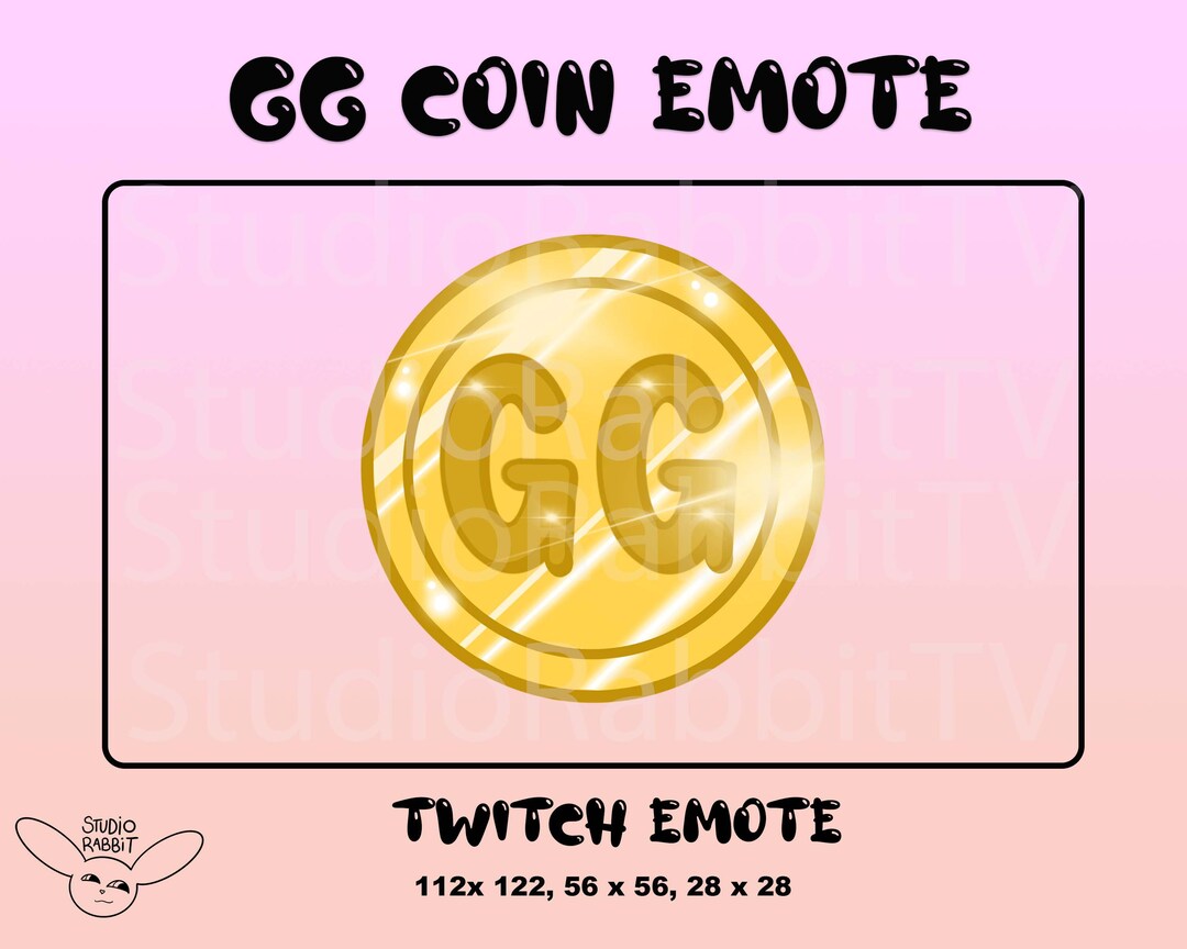 GG Gold Coin Twitch Emote - Etsy