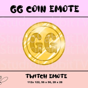 GG Gold Coin Twitch Emote