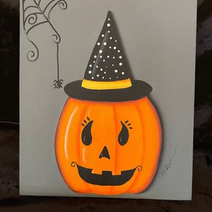 8”x10” Vintage Pumpkin (Framed, Dark Grey Background)