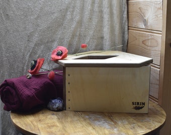 Yoni steaming stool, with book and herbs basic