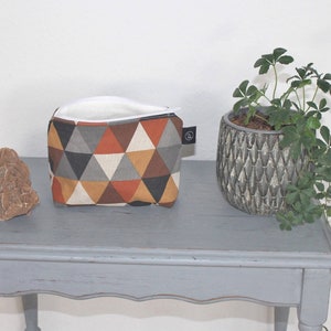 Kulturbeutel Damen orange, waschbare Kosmetiktasche, Schminktasche Reißverschluss, hochwertige Kulturtasche, Makeup Organizer, Stiftmäppchen