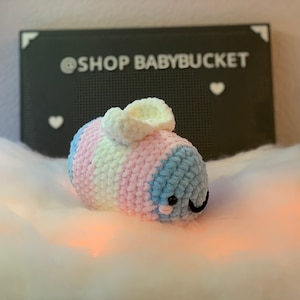Crochet Fluffy LGBTQ+ flags bee plush | Crochet animals