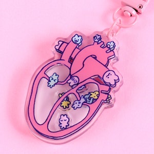 Herz Kaninchen Streuer & Acryl Charm