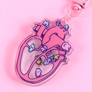 Heart Rabbits Shaker & Acrylic Charm