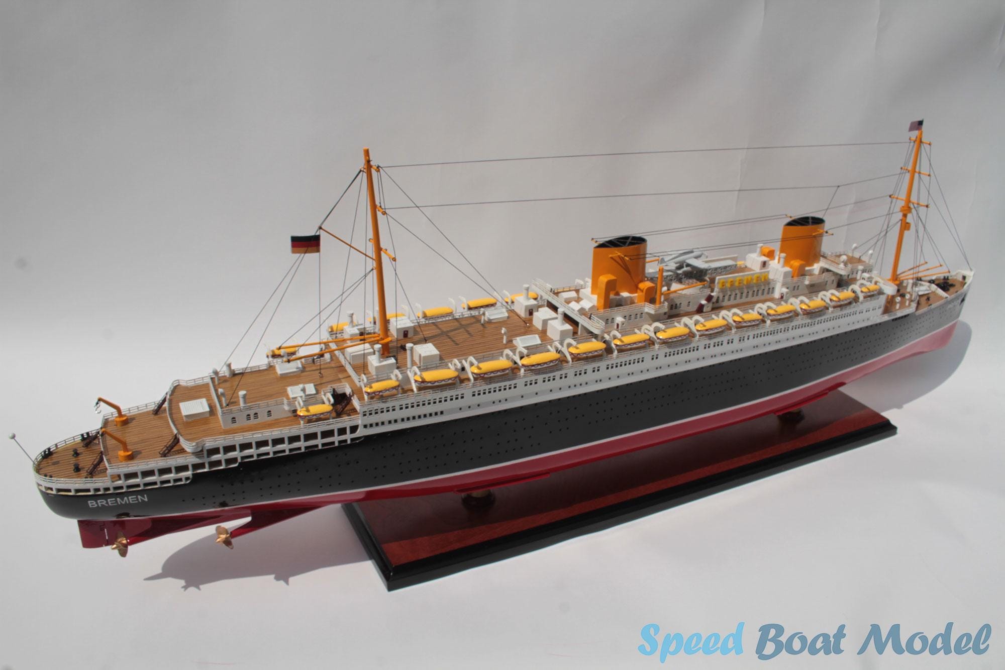 Ss Bremen Ocean Liner Model: 37″ | Handicraft - Boat Model Gift