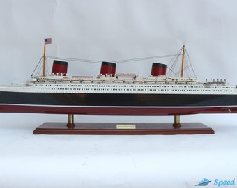 SS Normandie Cruise Ship Model: Ocean Liner Decor (32.28")