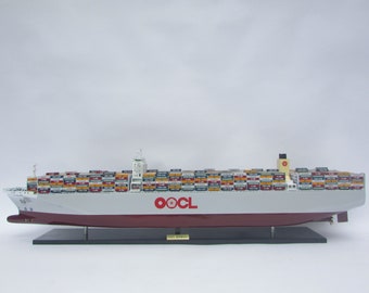 Oocl Germany Commercial Ship Model 39.3″ - Oocl Germany Container Ship Model - Model Boat Gift