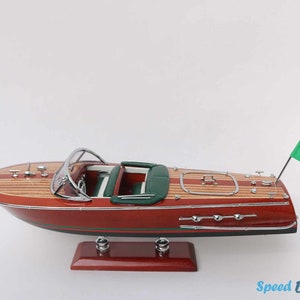 Handmade Italian Riva Ariston Speed Boat Model: Luxury Desk Decor (10&quot;)