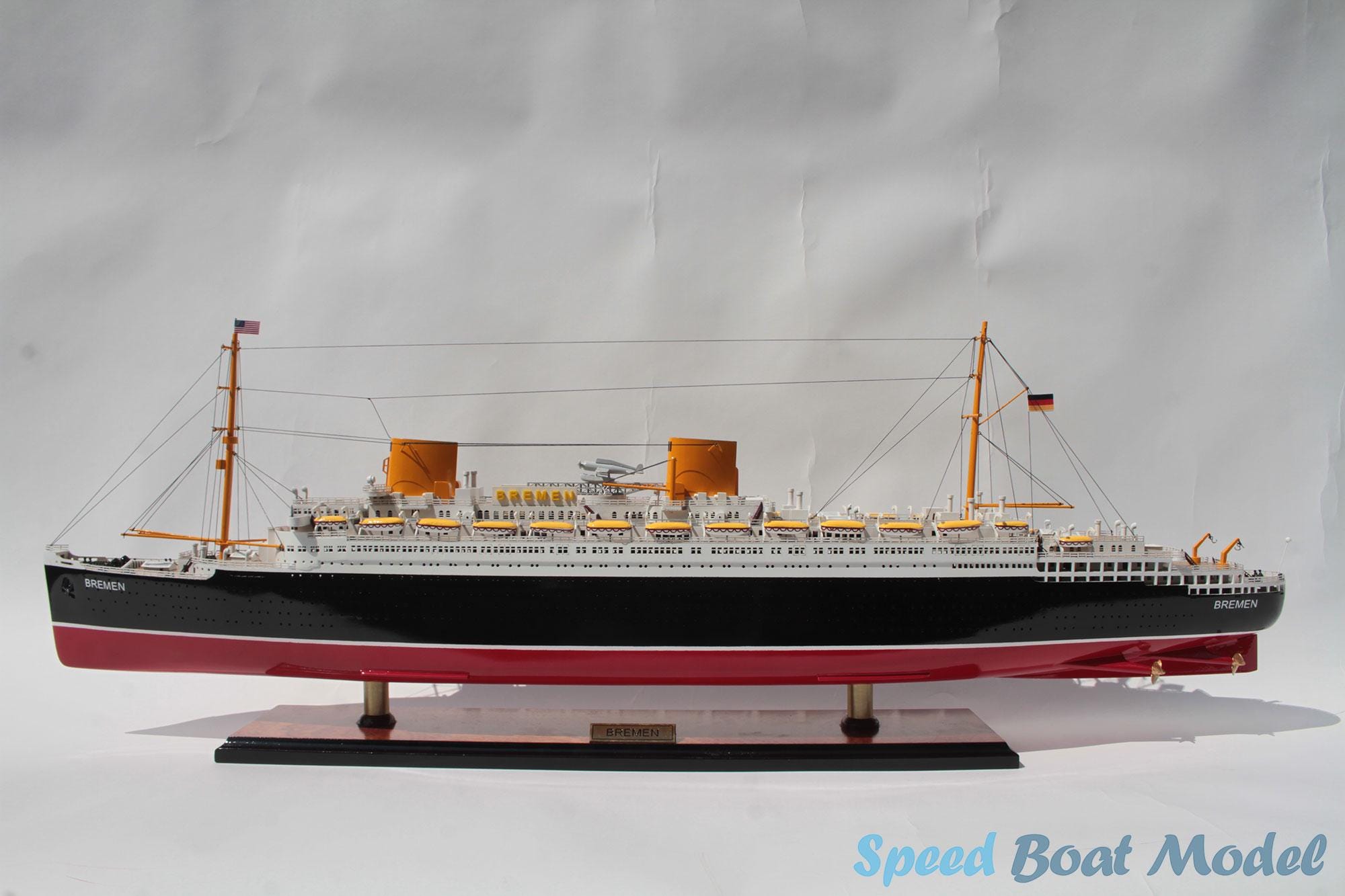 Ss Bremen Ocean Liner Model: 37″ | Handicraft - Boat Model Gift