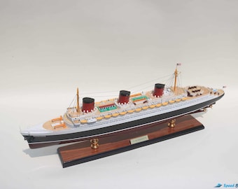 SS Normandie Cruise Ship Model: Ocean Liner Decor (32.28")