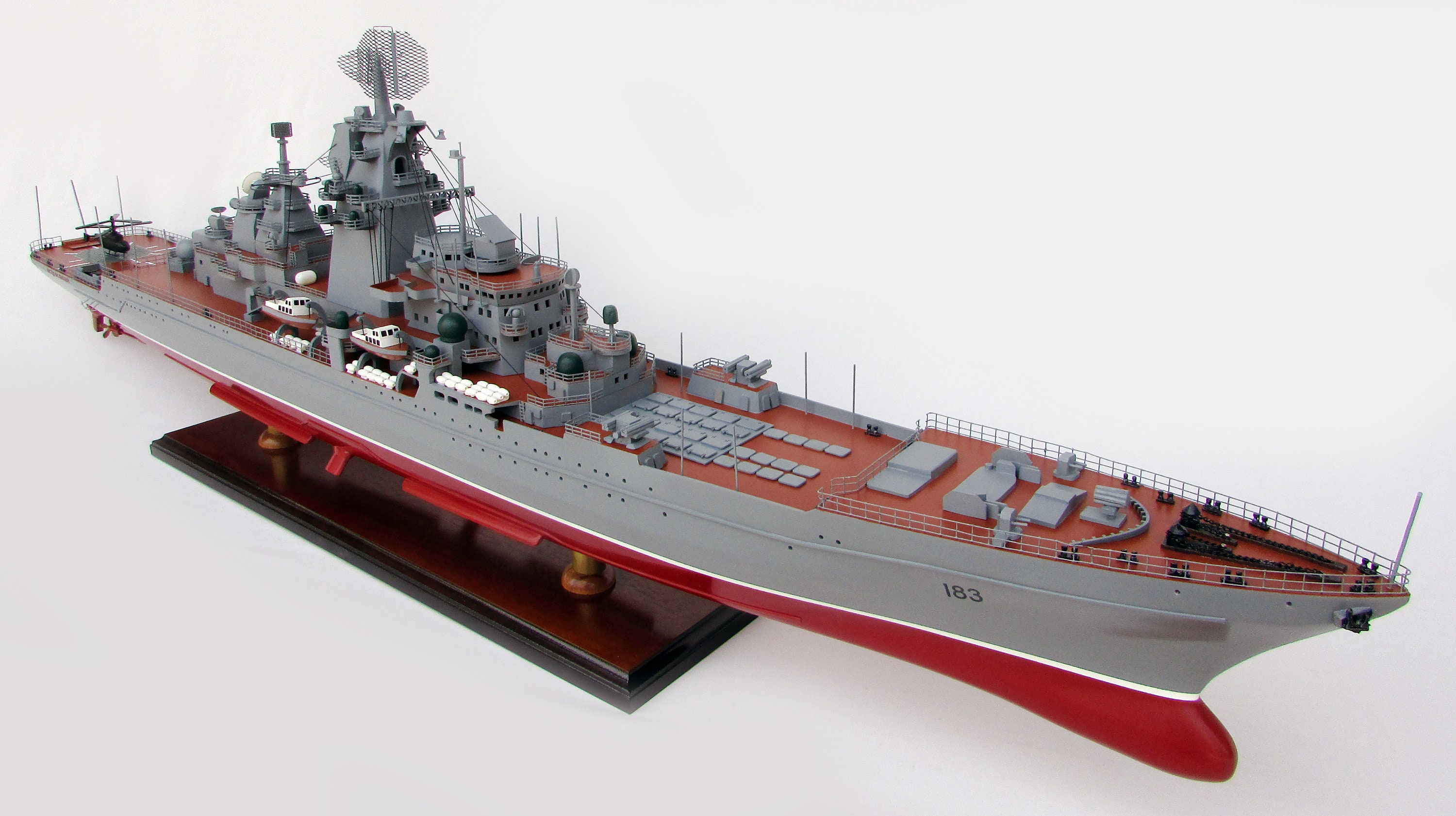 ピョートル・ヴェリーキー ロシア軍艦モデル 39.3 インチ - 手作り戦艦