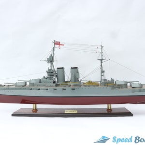HMS Warspite Battleship Model 39.4&quot; - Handcrafted Warship Replica