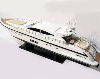Mangusta 108 Modern Yachts Model 34.25&quot; - Wooden Model Ship Mangusta 108 Size 87cm - Model Yachts Mangusta