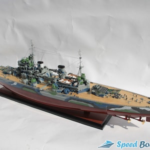 Hms Prince Of Wales WarShip Model 40.15″ -  Hms Prince Of Wales Battleship Model - Home Decoration - Boat Model Gift