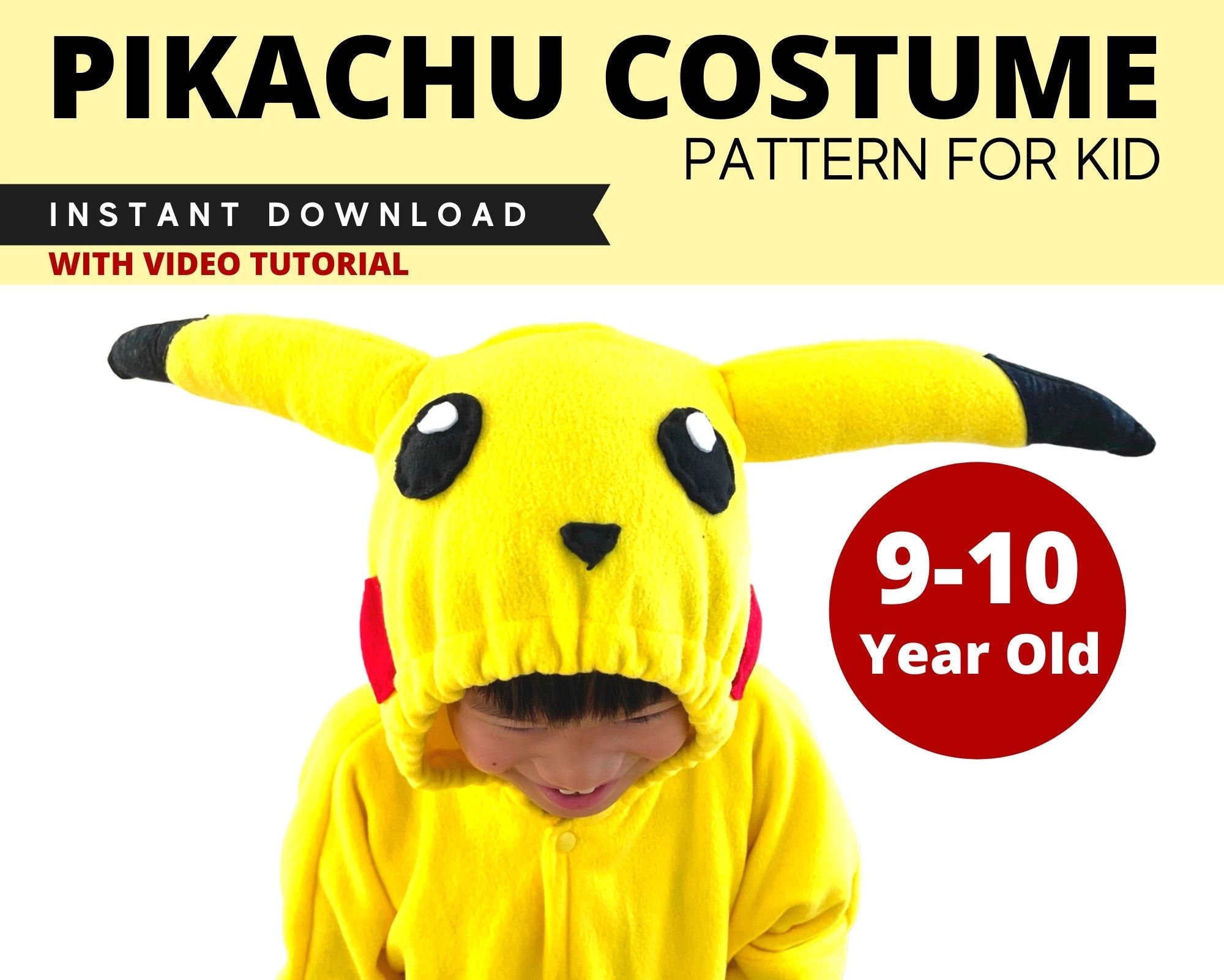 Pikachu Costume for Kid /DIY Halloween Kids / Age - Etsy