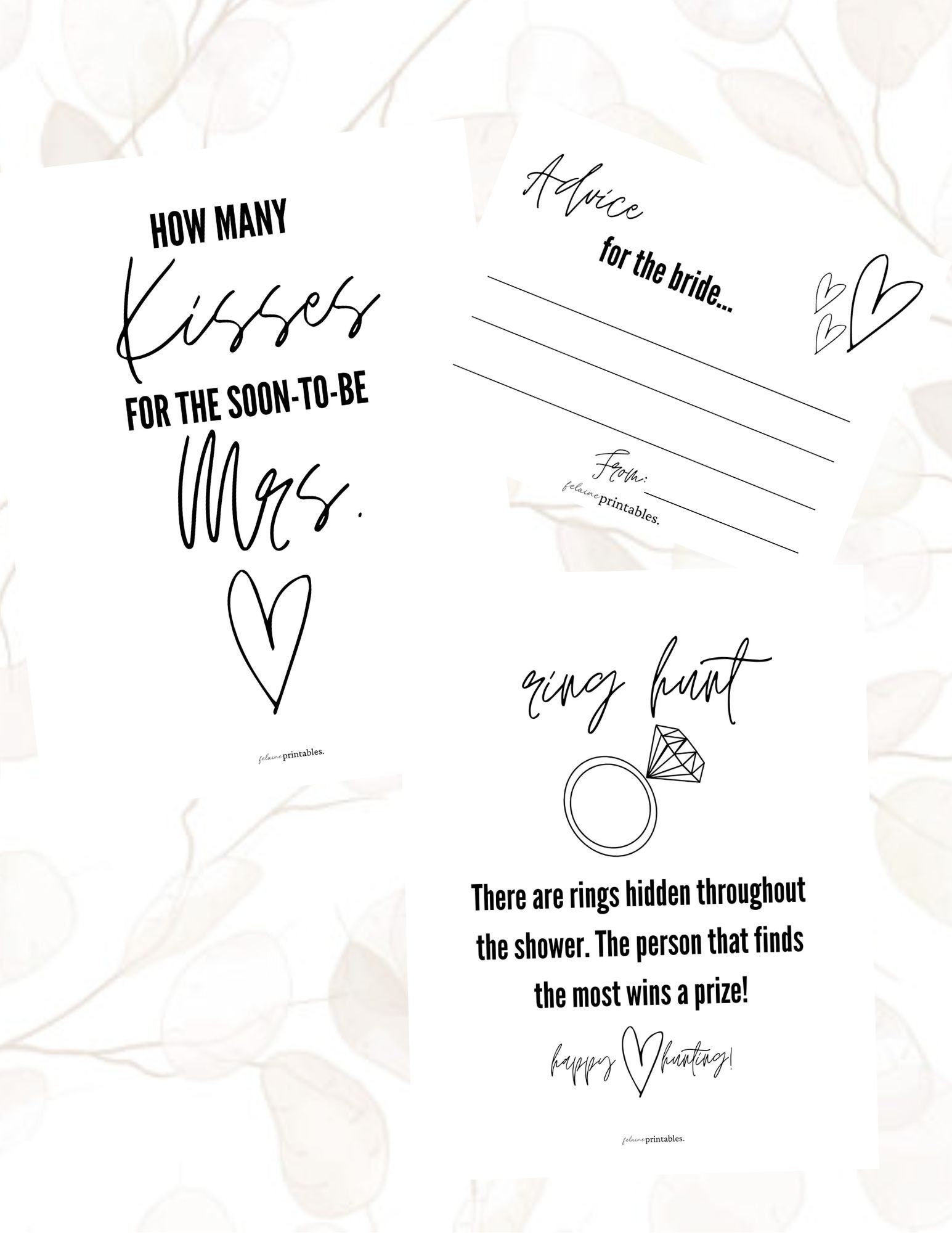 Bridal Shower Game Pack Etsy