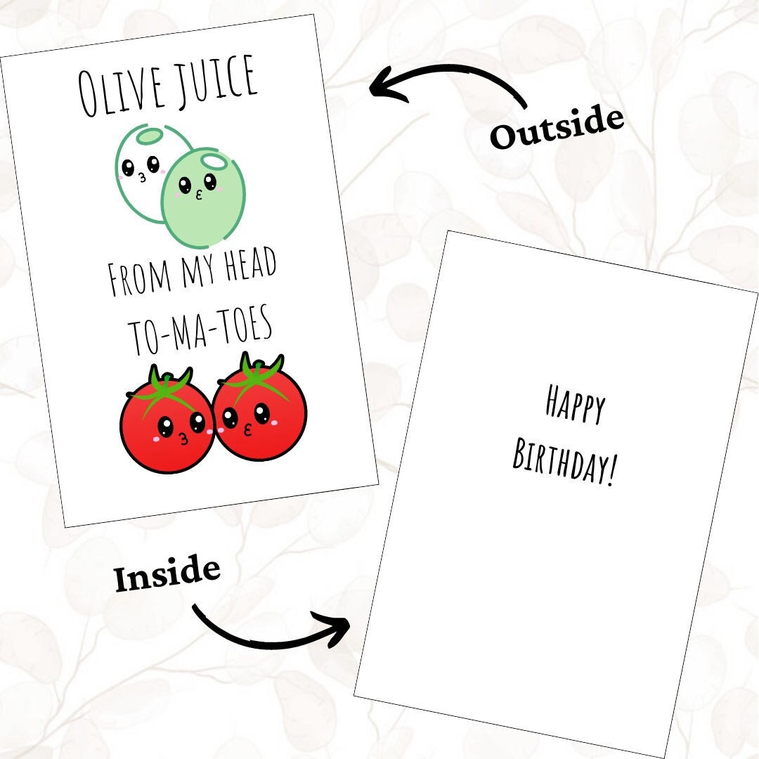 Olive Juice Birthday Card Etsy