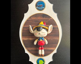 Ceramic Art Figure /7. The Real Boy /Pinocchio /Wall Hang