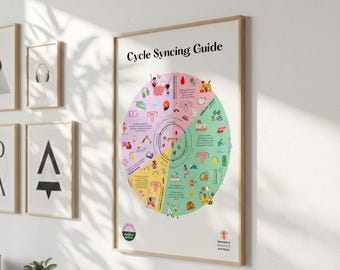 Cycle Syncing Infographic Print, Hormonal Health Poster (Digital Download - A3 Size)
