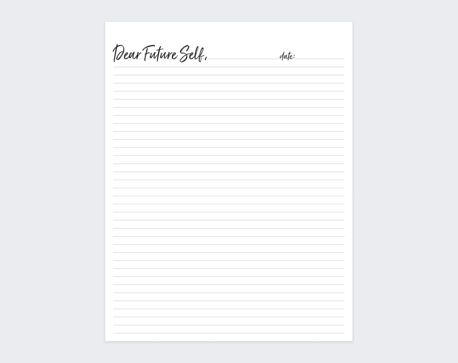 Letter To Future Self Pdf Printable Digital Download Etsy