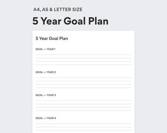 Printable Goal Setting Worksheet - Etsy