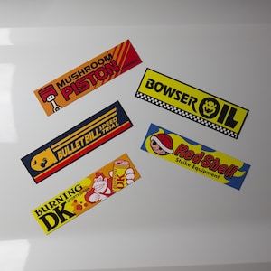 Mario Kart Race Sponsors Magnetic Bumper Stickers