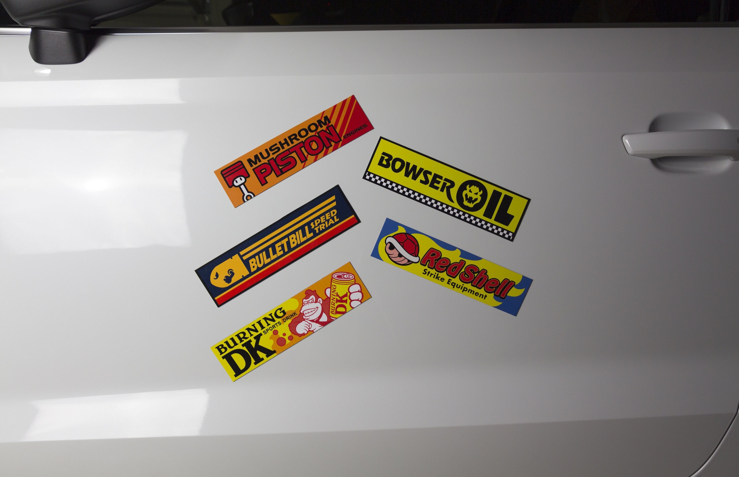 Mario Kart Race Sponsors Magnetic Bumper Stickers - Etsy