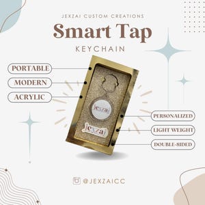 Chaveiro NFC inteligente do Instagram para mídia social, toque e compre, cartão de visita digital, cartão de visita, presente para ele, presente para ela, presente empresarial