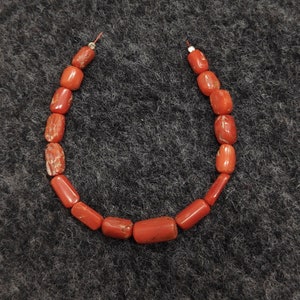 Real Red Coral Oval Beads Strand-choker Coral Necklace making beads- 1.7mm 2mm 3mm Coral Strand , Oval Small Corals, Gift for Her