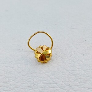 22k Gold Small Nose Stud Nose Ring Gold Ball Simple Nose Stud Tiny Nose